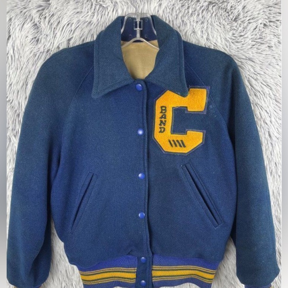 Vintage 1952  Letterman Varsity Jacket women’s small all start band coat